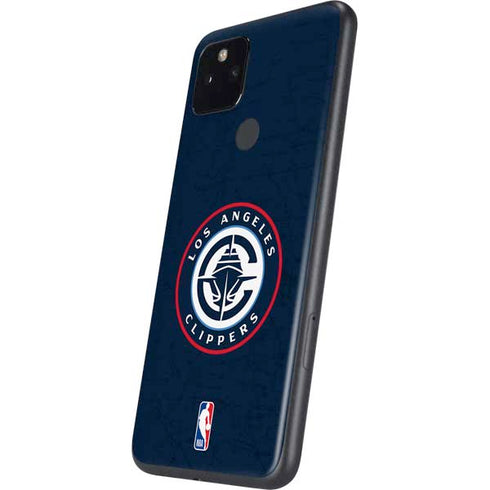 NBA Los Angeles Clippers Distressed Blue Google Pixel 4a 5G Skin